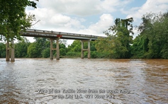 View of the Yadkin River from the access ramp at the Old U.S. 421 River Park