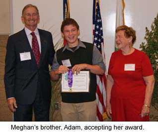 Crawford's brother accepting award